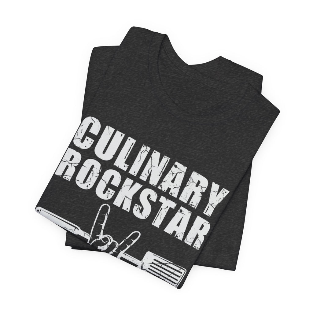 Culinary Rockstar T-Shirt – Funny Chef Shirt with Spatula Rock Hand Design