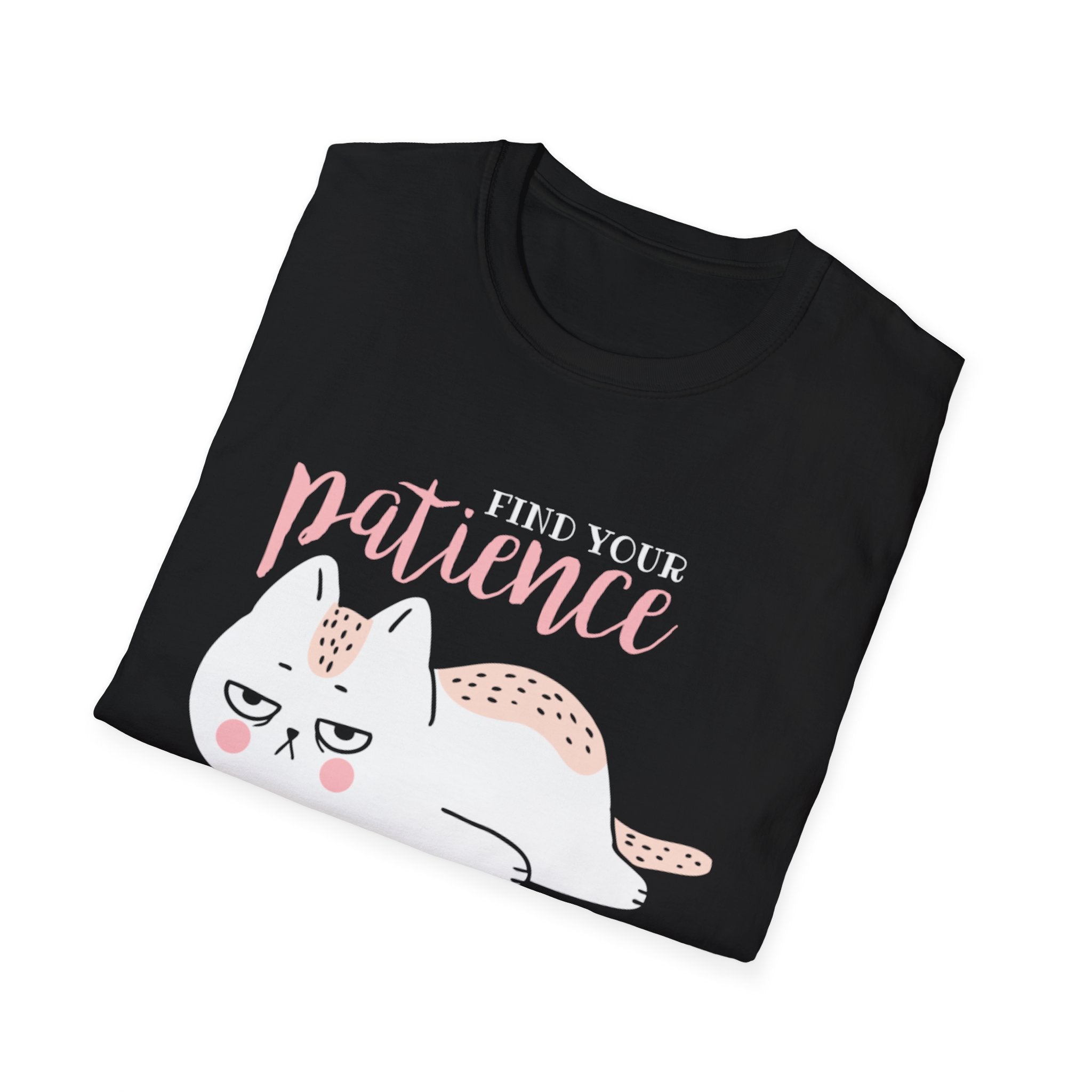 Funny Cat T-Shirt — “Find Your Patience Before I Lose Mine” Cute Grumpy Cat Tee