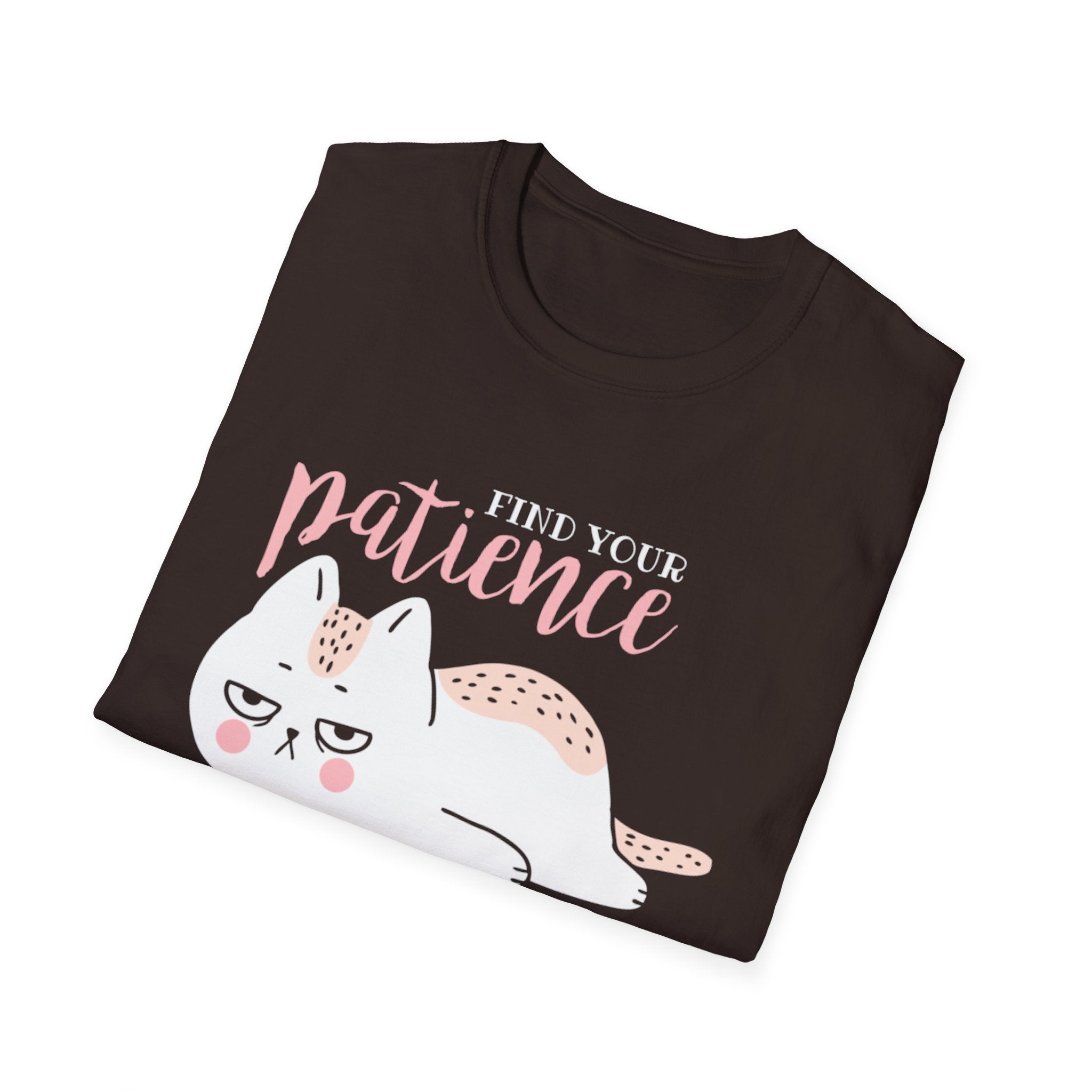 Funny Cat T-Shirt — “Find Your Patience Before I Lose Mine” Cute Grumpy Cat Tee