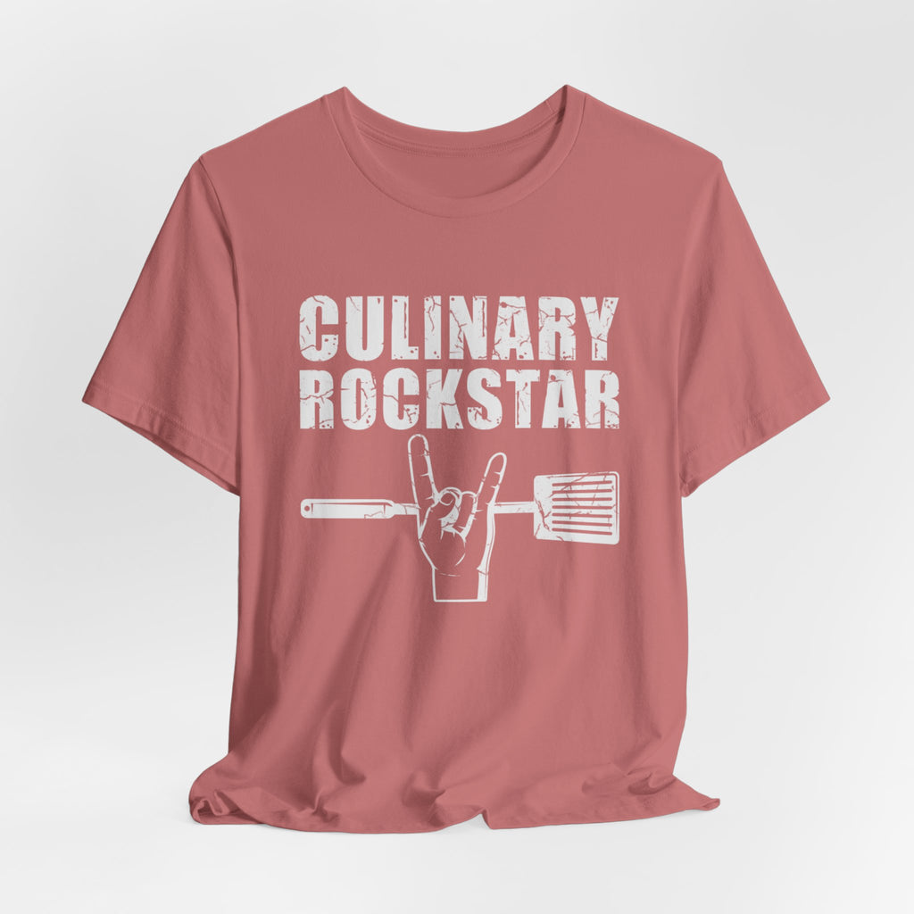 Culinary Rockstar T-Shirt – Funny Chef Shirt with Spatula Rock Hand Design