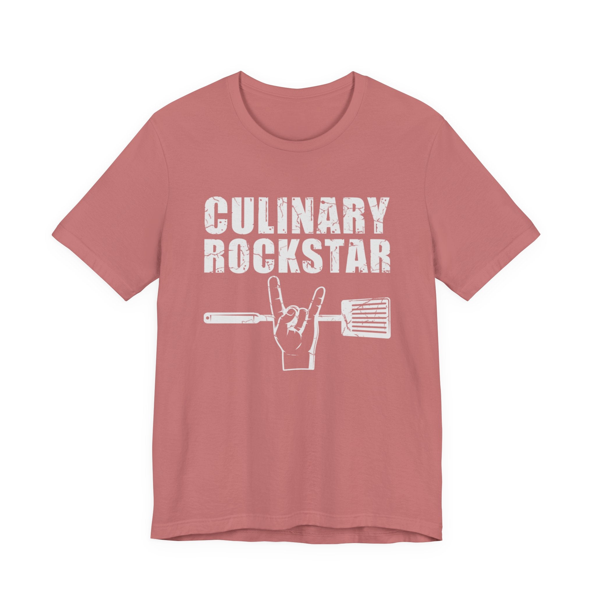 Culinary Rockstar T-Shirt – Funny Chef Shirt with Spatula Rock Hand Design