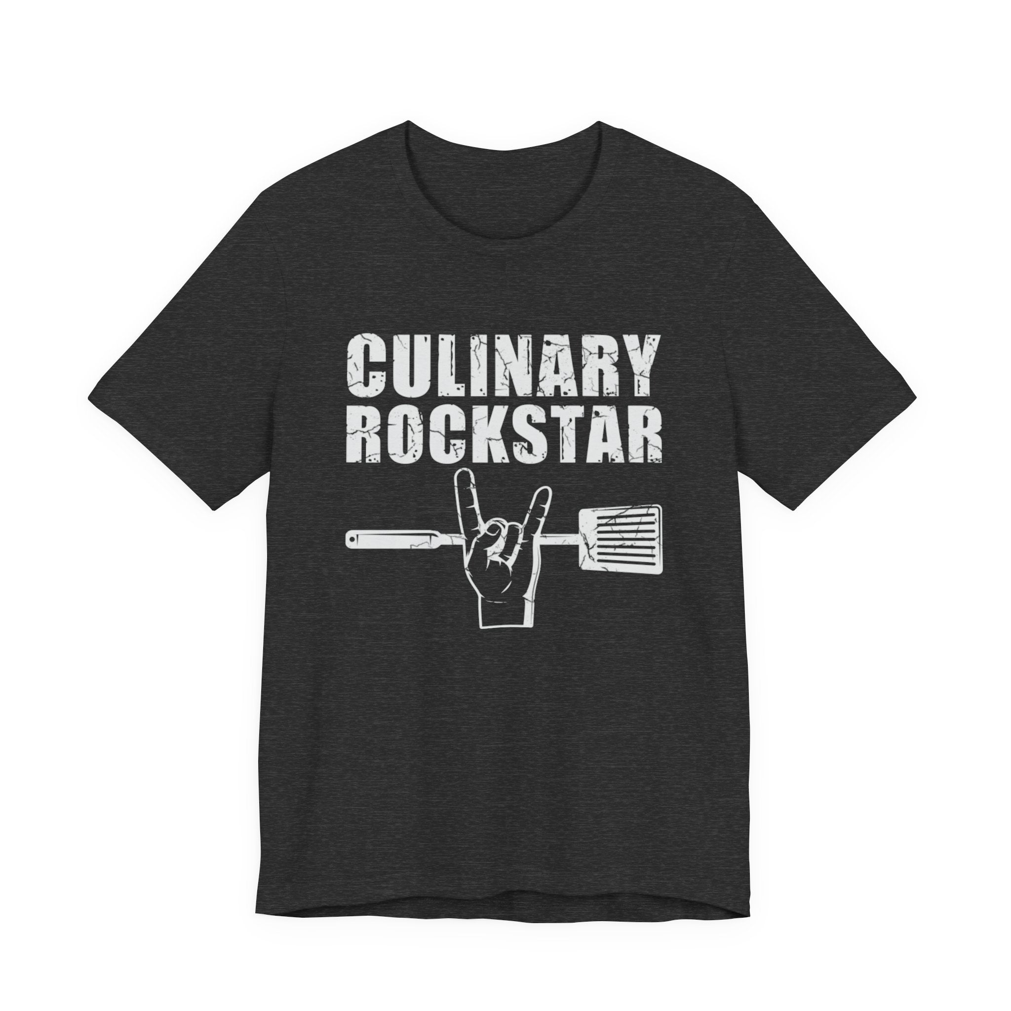 Culinary Rockstar T-Shirt – Funny Chef Shirt with Spatula Rock Hand Design