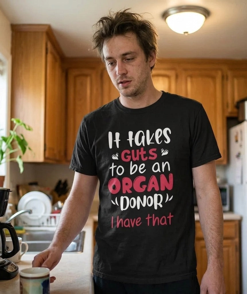 Organ Donor T-Shirt – "It Takes Guts to Be an Organ Donor" Awareness Tee